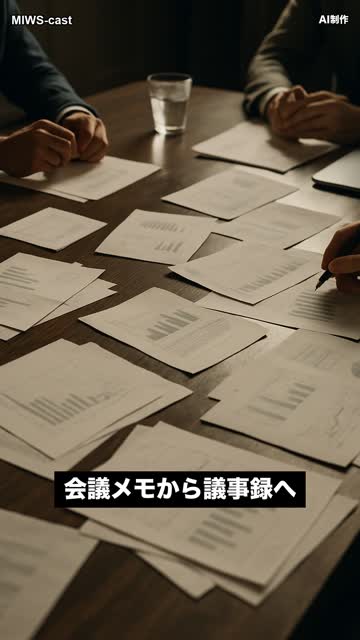 生成サンプル：議事録